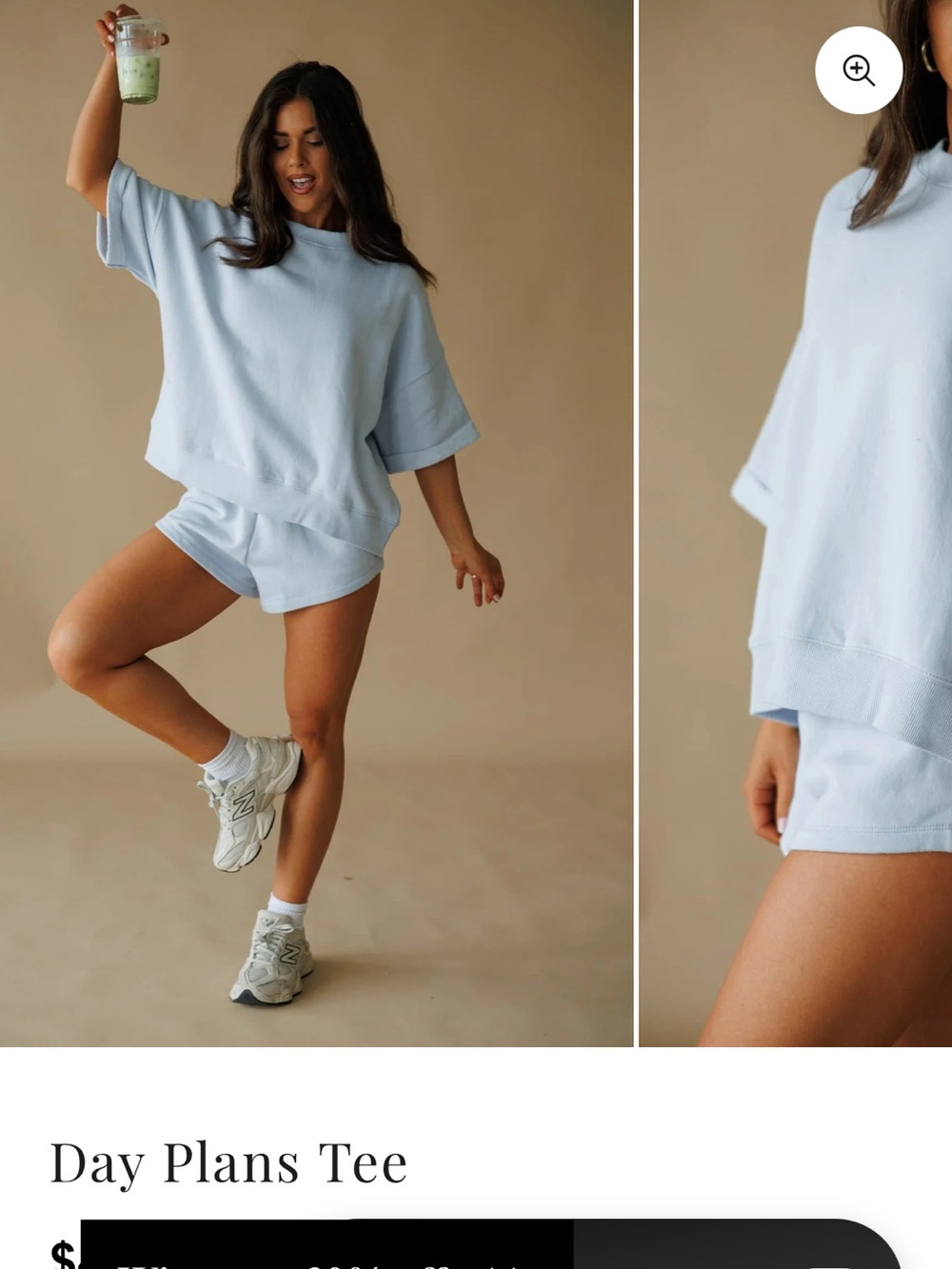 Day Plans Tee — Light Blue Women's Lounge Top